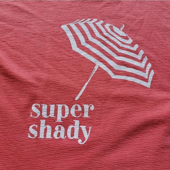 🔹️Aerie Coral "Super Shady" Thermal Knit Long Sleeve Top Small - Picture 6 of 10